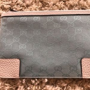 Gucci Powder Blue zip pouch
